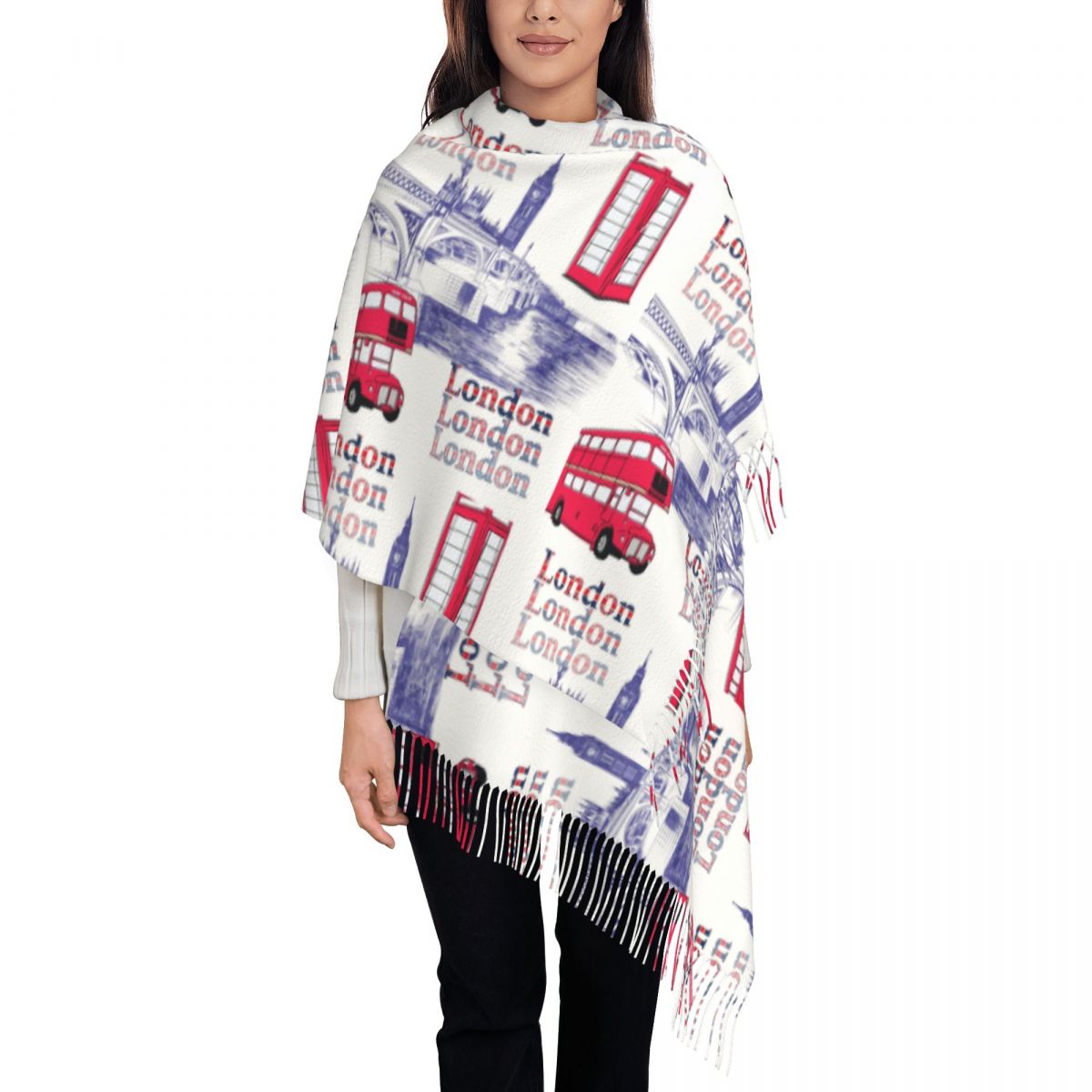 Pashmina Wrap Large - London England Scenes Tücher Wraps Winter