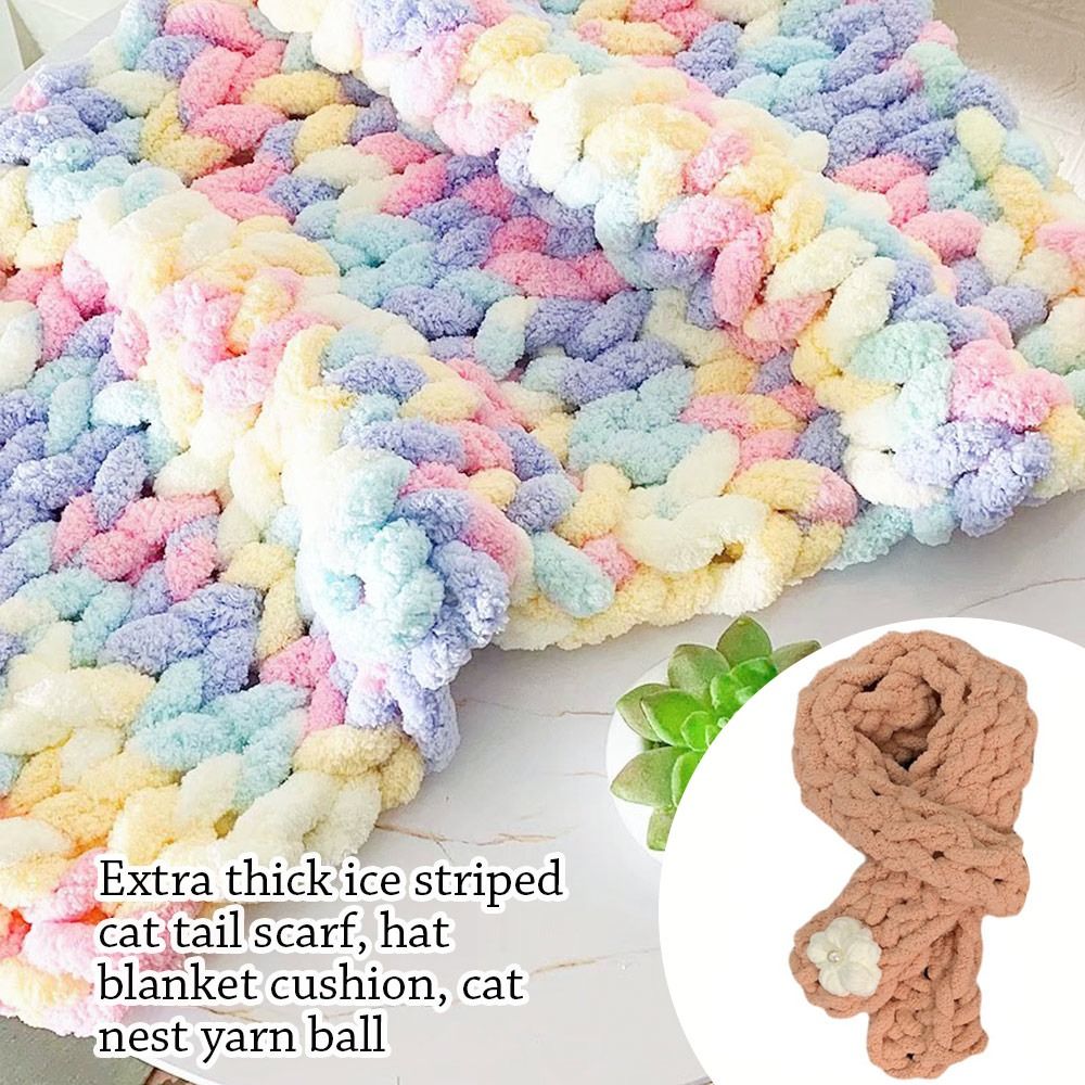 Woven Scarf Blanket - 250g/Kugel mehrfarbige Chenille-Garne zum Stricken und