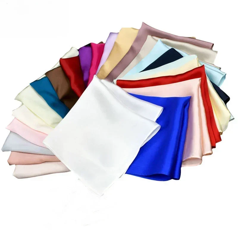 Pocket Square Set - Natürliches 35cm Reines Seiden-Einstecktuch für Herren