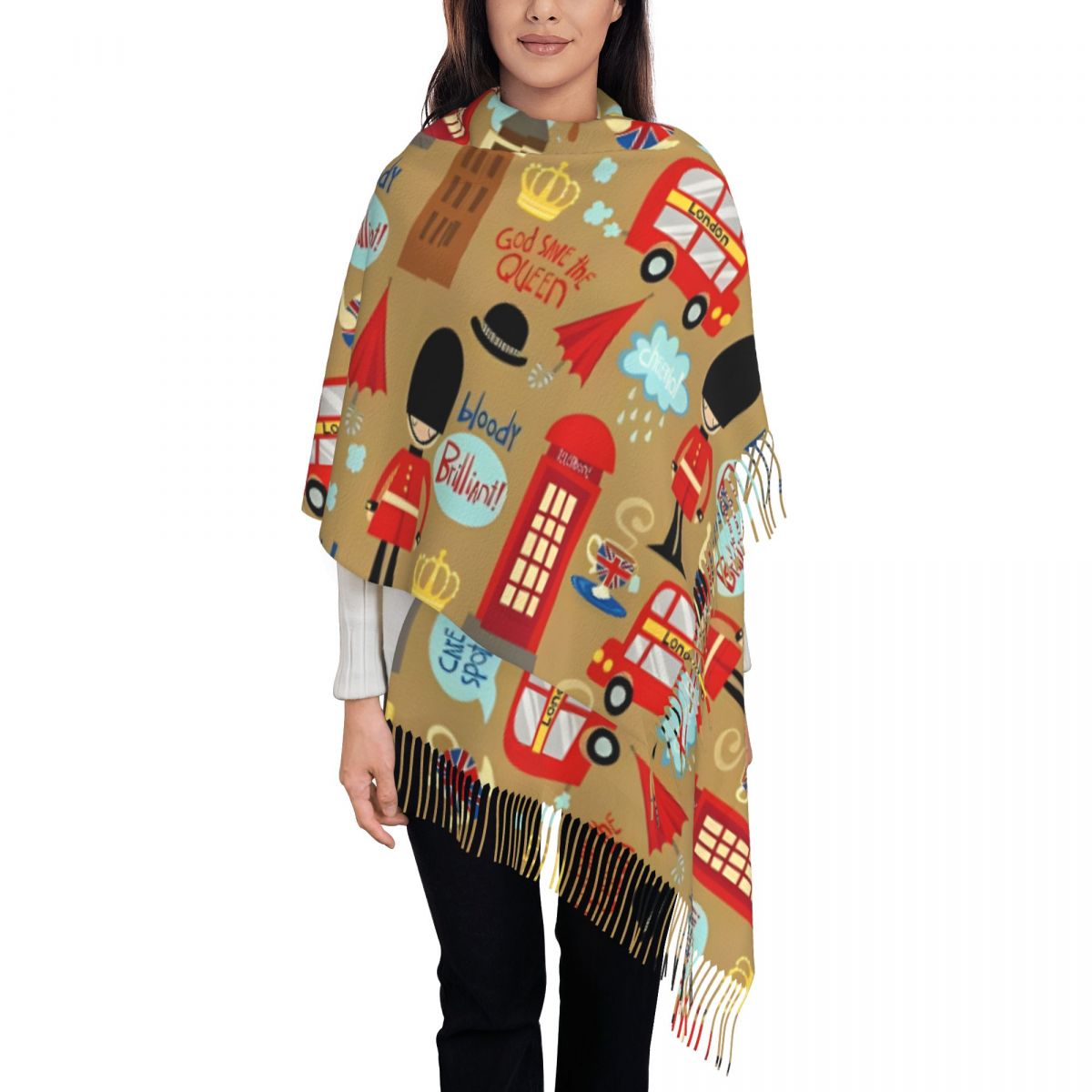 Pashmina Wrap Large - Enchanted London Schal für Damen, warme
