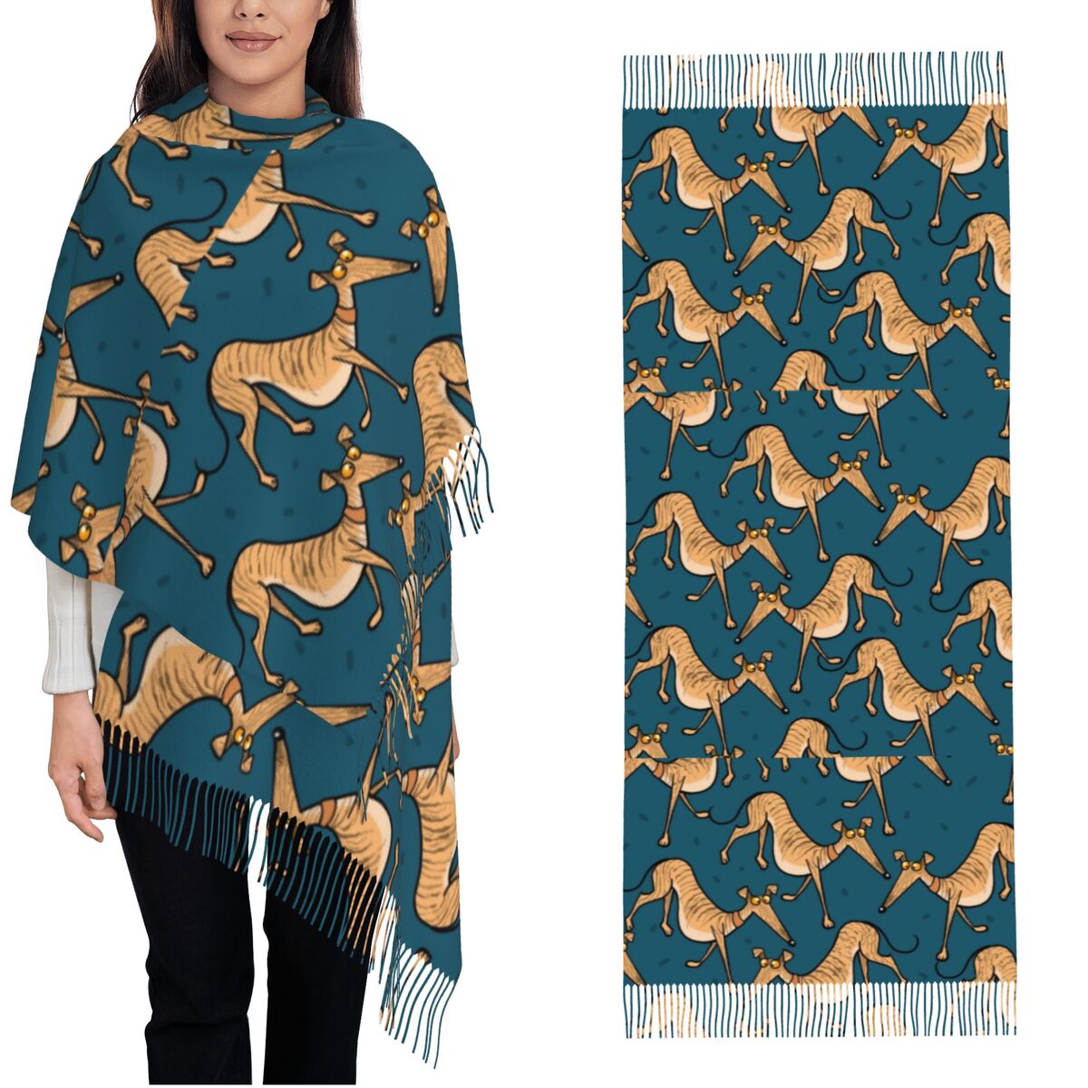 Windhund Whippet Lurcher Hunde – Pashmina Wrap Large Bewertung und Preis