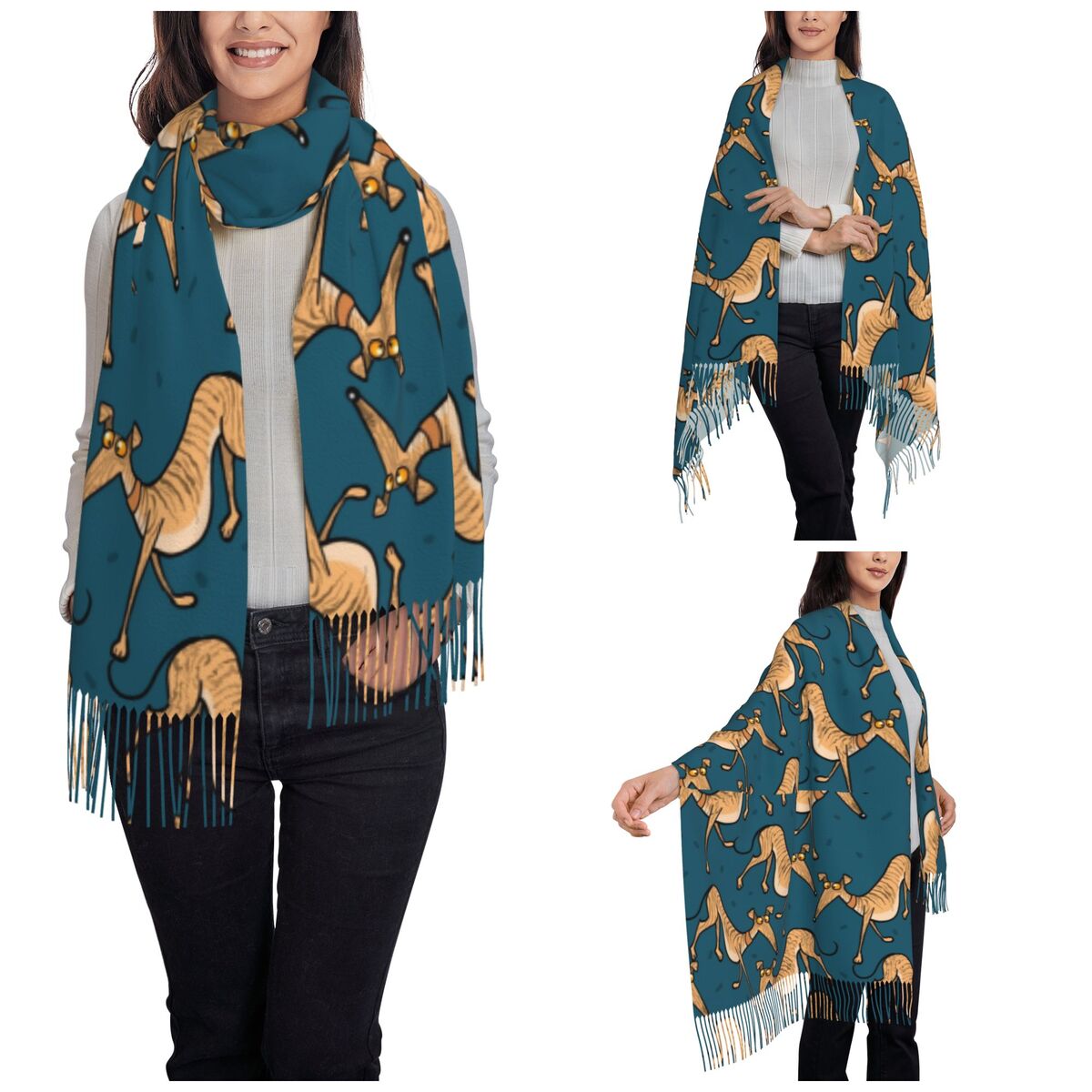 Windhund Whippet Lurcher Hunde – Pashmina Wrap Large Bewertung und Preis