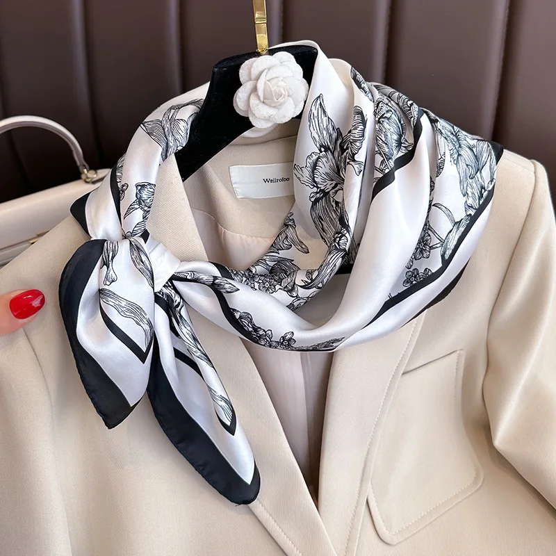 70*70cm Luxus Blumen druck Sei – Face Scarf Mask Bewertung und Preis