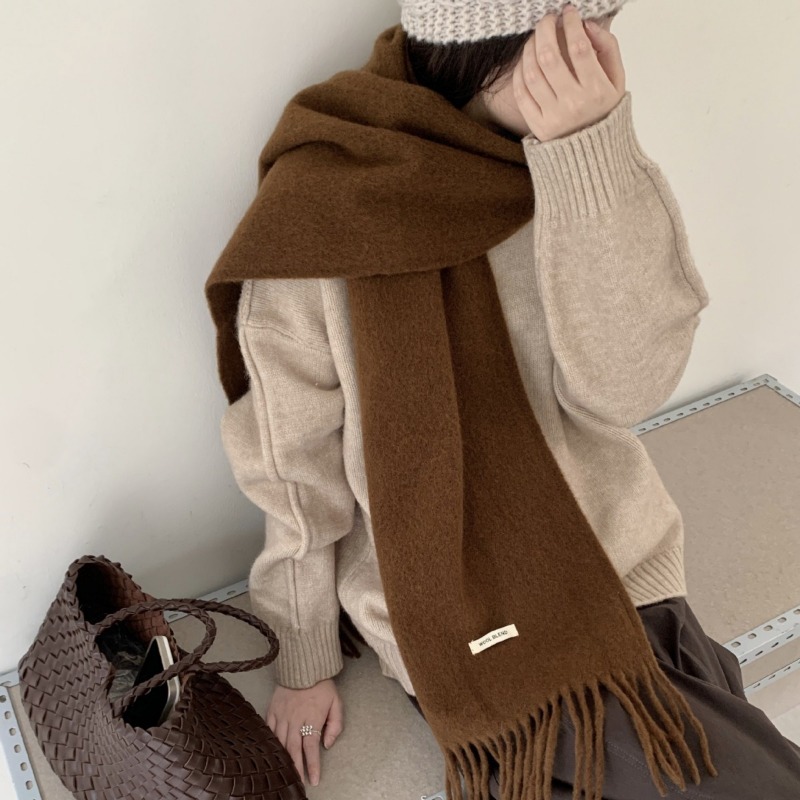 Koreanische Version Chic Solid – Muffler Men Wool Bewertung und Preis